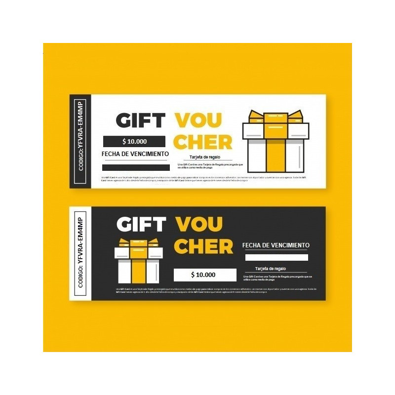 GIFT CARD $10.000 + 1.000 PUNTOS