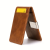 Cartera Portátil Minimalista de Cuero PU color cafe